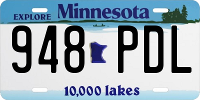 MN license plate 948PDL