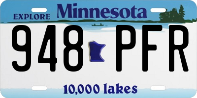 MN license plate 948PFR
