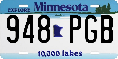 MN license plate 948PGB