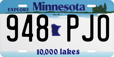 MN license plate 948PJO