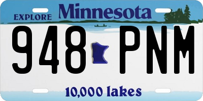 MN license plate 948PNM