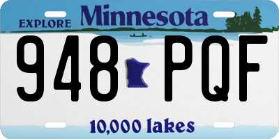 MN license plate 948PQF
