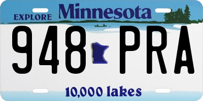 MN license plate 948PRA