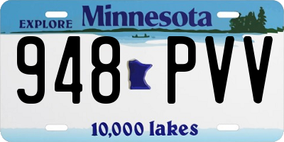 MN license plate 948PVV