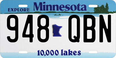 MN license plate 948QBN