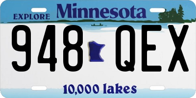 MN license plate 948QEX