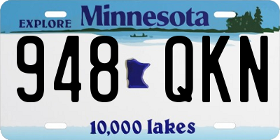 MN license plate 948QKN