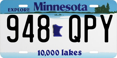 MN license plate 948QPY