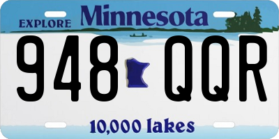 MN license plate 948QQR