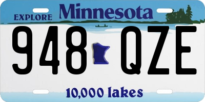 MN license plate 948QZE