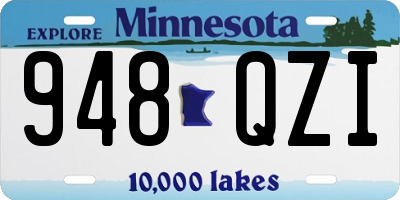 MN license plate 948QZI