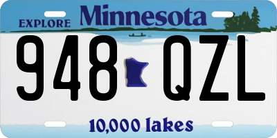 MN license plate 948QZL