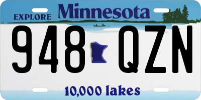 MN license plate 948QZN