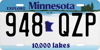 MN license plate 948QZP