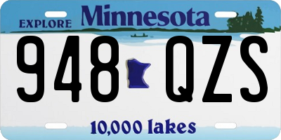 MN license plate 948QZS