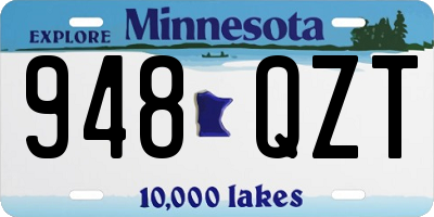 MN license plate 948QZT