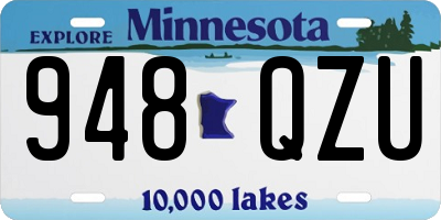 MN license plate 948QZU