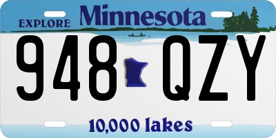 MN license plate 948QZY