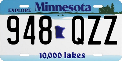 MN license plate 948QZZ