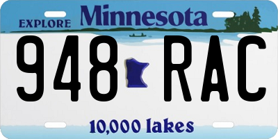 MN license plate 948RAC