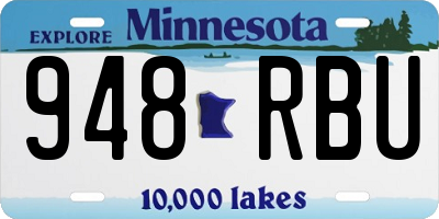 MN license plate 948RBU