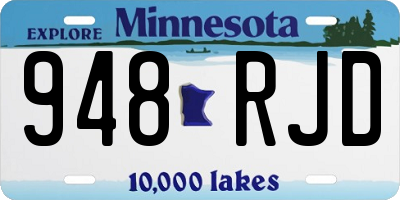 MN license plate 948RJD