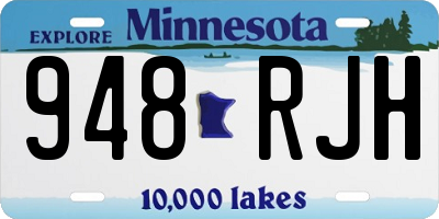 MN license plate 948RJH