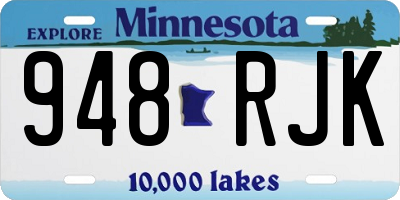 MN license plate 948RJK