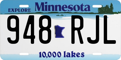 MN license plate 948RJL