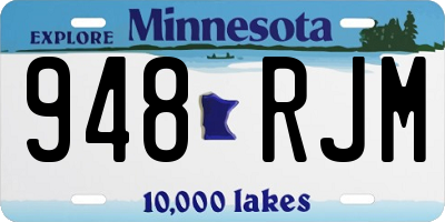 MN license plate 948RJM