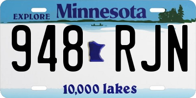 MN license plate 948RJN