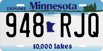 MN license plate 948RJQ
