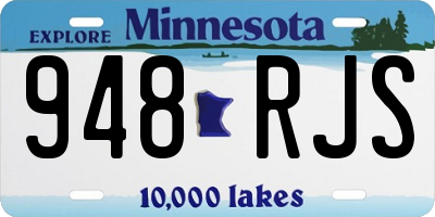 MN license plate 948RJS