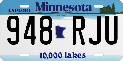 MN license plate 948RJU