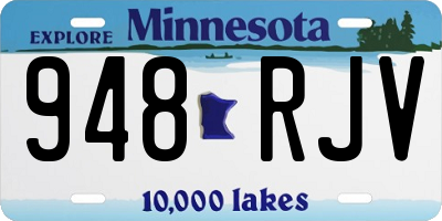 MN license plate 948RJV