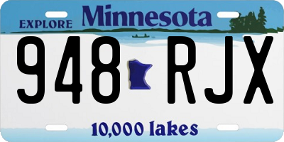 MN license plate 948RJX