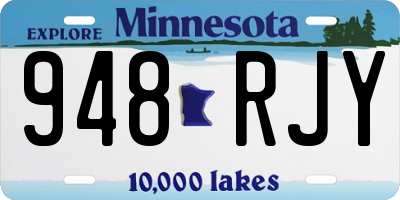 MN license plate 948RJY
