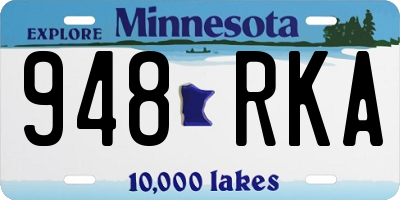 MN license plate 948RKA