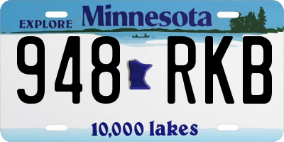 MN license plate 948RKB