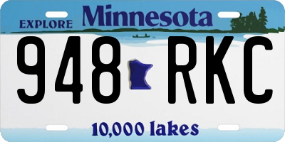 MN license plate 948RKC