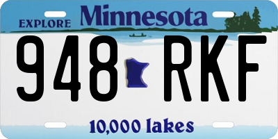 MN license plate 948RKF