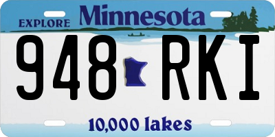MN license plate 948RKI