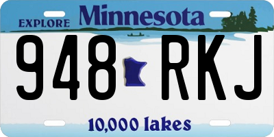 MN license plate 948RKJ
