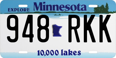 MN license plate 948RKK