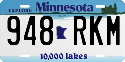 MN license plate 948RKM