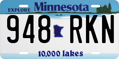 MN license plate 948RKN