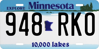 MN license plate 948RKO