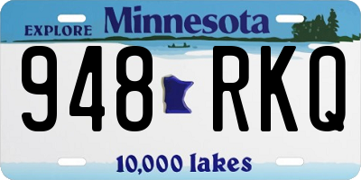 MN license plate 948RKQ