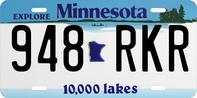 MN license plate 948RKR
