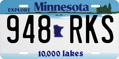 MN license plate 948RKS